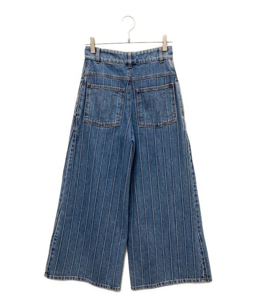 CHANEL（シャネル）CHANEL (シャネル) ワイドフレアデニムパンツ インディゴ サイズ:34の古着・服飾アイテム