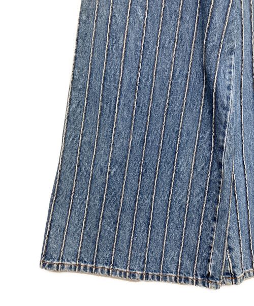 CHANEL（シャネル）CHANEL (シャネル) ワイドフレアデニムパンツ インディゴ サイズ:34の古着・服飾アイテム
