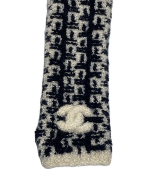 CHANEL（シャネル）CHANEL (シャネル) カシミヤ混アームカバー ネイビー×ホワイトの古着・服飾アイテム