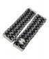 CHANEL (シャネル) カシミヤ混アームカバー ネイビー×ホワイト：60000円