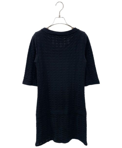 CHANEL（シャネル）CHANEL (シャネル) ココボタンニットワンピース ブラック サイズ:38の古着・服飾アイテム
