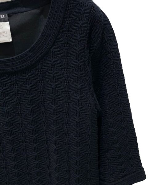 CHANEL（シャネル）CHANEL (シャネル) ココボタンニットワンピース ブラック サイズ:38の古着・服飾アイテム