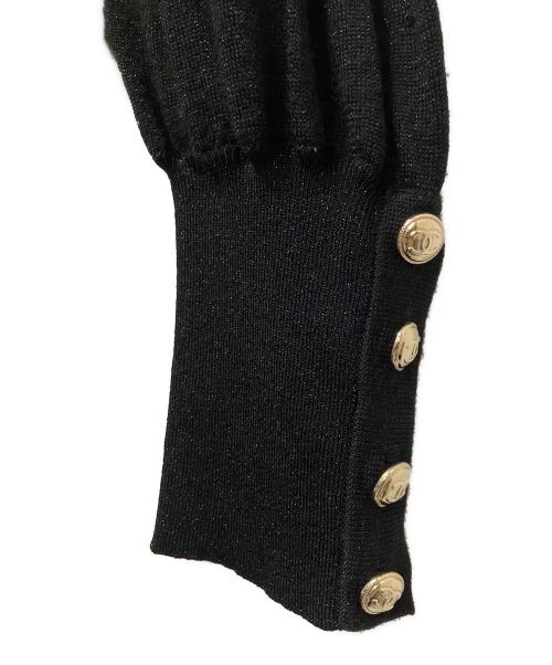 CHANEL（シャネル）CHANEL (シャネル) ココマークニットポロシャツ ブラック サイズ:34の古着・服飾アイテム