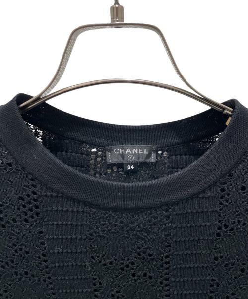 CHANEL（シャネル）CHANEL (シャネル) 20SS ココボタンレースニット ブラック サイズ:34の古着・服飾アイテム