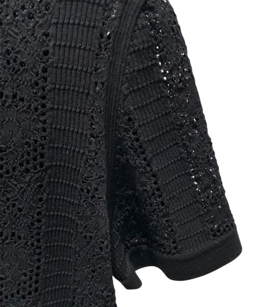 CHANEL（シャネル）CHANEL (シャネル) 20SS ココボタンレースニット ブラック サイズ:34の古着・服飾アイテム