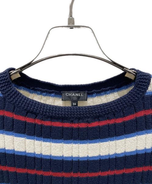 CHANEL（シャネル）CHANEL (シャネル) ボーダーリブニット サイズ:34の古着・服飾アイテム