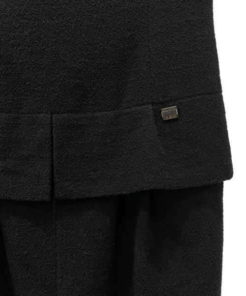 CHANEL（シャネル）CHANEL (シャネル) ノースリーブ シルク混 ワンピース ブラック サイズ:40の古着・服飾アイテム