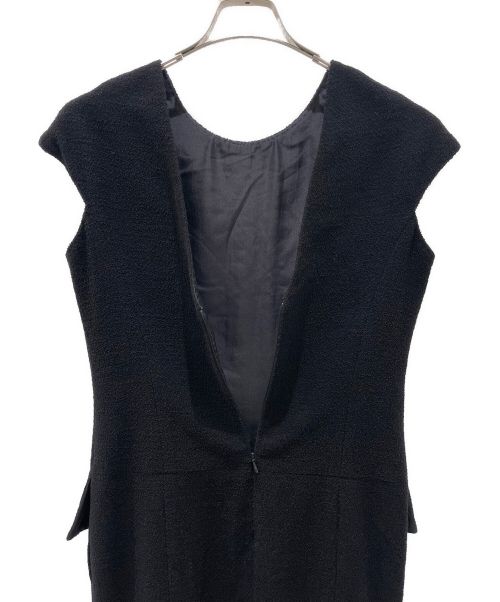 CHANEL（シャネル）CHANEL (シャネル) ノースリーブ シルク混 ワンピース ブラック サイズ:40の古着・服飾アイテム