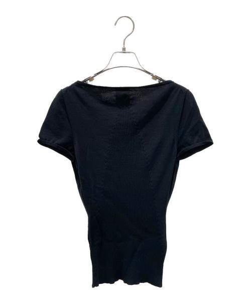 CHANEL（シャネル）CHANEL (シャネル) ココマーク半袖ニット ブラック サイズ:38の古着・服飾アイテム
