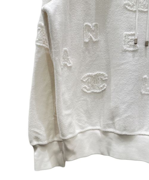 CHANEL（シャネル）CHANEL (シャネル) ココマークロゴパーカー ホワイト サイズ:Mの古着・服飾アイテム