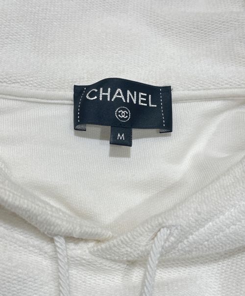 CHANEL（シャネル）CHANEL (シャネル) ココマークロゴパーカー ホワイト サイズ:Mの古着・服飾アイテム