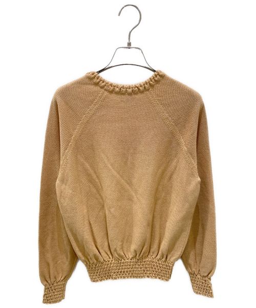CHANEL（シャネル）CHANEL (シャネル) カメリアブローチニット ベージュ サイズ:34の古着・服飾アイテム