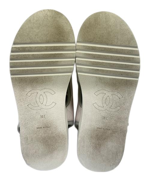 CHANEL（シャネル）CHANEL (シャネル) マトラッセ ココマークスポーツサンダル ホワイト サイズ: 38Cの古着・服飾アイテム