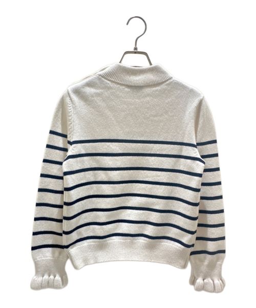 CHANEL（シャネル）CHANEL (シャネル) ココマーク ボーダー ニット ネイビー×ホワイト サイズ:34の古着・服飾アイテム