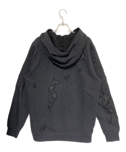 GIVENCHY（ジバンシィ）GIVENCHY (ジバンシィ) デストロイロゴパーカー ブラック サイズ:Sの古着・服飾アイテム