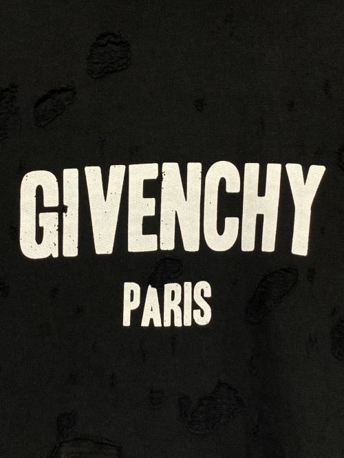 GIVENCHY（ジバンシィ）GIVENCHY (ジバンシィ) デストロイロゴパーカー ブラック サイズ:Sの古着・服飾アイテム