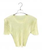 PLEATS PLEASEプリーツプリーズ）の古着「プリーツカットソー」｜イエロー