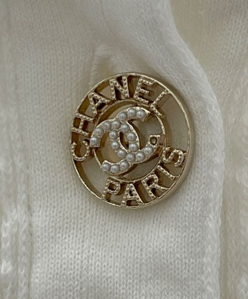 CHANEL（シャネル）CHANEL (シャネル) フリルニット ホワイト サイズ:42の古着・服飾アイテム