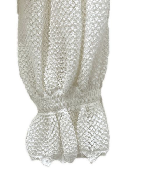 CHANEL（シャネル）CHANEL (シャネル) フリルニット ホワイト サイズ:42の古着・服飾アイテム