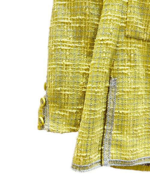 CHANEL（シャネル）CHANEL (シャネル) ツイードジャケット イエロー サイズ:40の古着・服飾アイテム