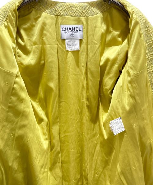 CHANEL（シャネル）CHANEL (シャネル) ツイードジャケット イエロー サイズ:40の古着・服飾アイテム