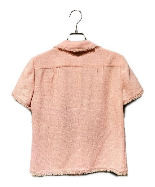 CHANEL（シャネル）CHANEL (シャネル) ツイード半袖ジャケット ピンク サイズ:38の古着・服飾アイテム