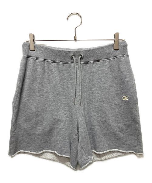 CELINE（セリーヌ）CELINE (セリーヌ) トリオンフロゴスウェットショートパンツ ライトグレー サイズ:Lの古着・服飾アイテム