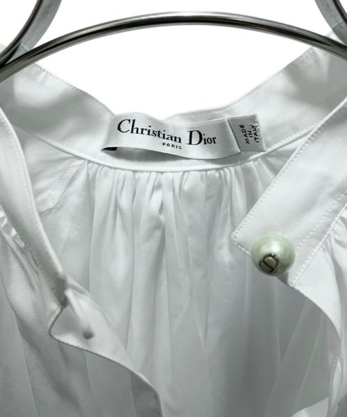 Christian Dior（クリスチャン ディオール）Christian Dior (クリスチャン ディオール) スキッパーブラウス ホワイト サイズ:36の古着・服飾アイテム
