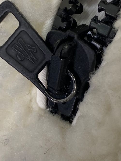 MONCLER（モンクレール）MONCLER (モンクレール) OFFWHITE (オフホワイト) TRESTRIGNEL/ボアダウンジャケット ホワイトの古着・服飾アイテム