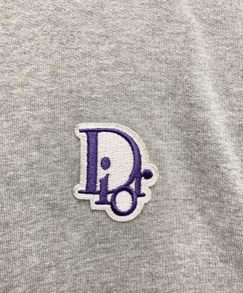 Dior（ディオール）Dior (ディオール) オブリークロゴパッチスウェットプルオーバーパーカー グレー サイズ:Sの古着・服飾アイテム