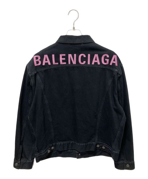 BALENCIAGA（バレンシアガ）BALENCIAGA (バレンシアガ) バックロゴ デニムジャケット ブラック サイズ:34の古着・服飾アイテム