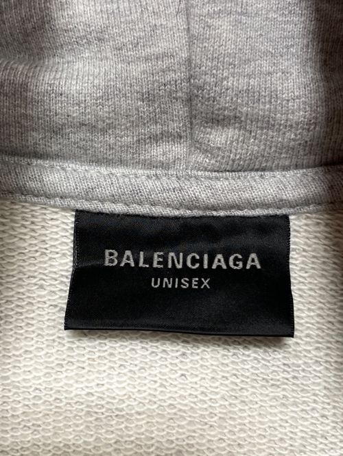 BALENCIAGA（バレンシアガ）BALENCIAGA (バレンシアガ) ROUND HOODIE グレー サイズ:Lの古着・服飾アイテム
