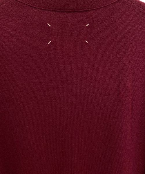 Maison Margiela（メゾンマルジェラ）Maison Margiela (メゾンマルジェラ) Wool Cardigan (ウールカーディガン) ワインレッド サイズ:Lの古着・服飾アイテム