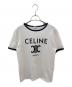 CELINE（セリーヌ）の古着「CELINE PARIS Tシャツ」｜ホワイト×ネイビー