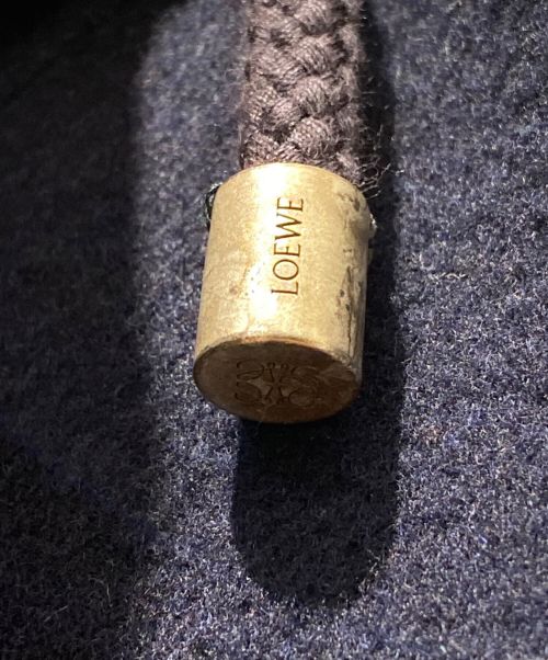 LOEWE（ロエベ）LOEWE (ロエベ) アナグラムウールショートフーデッドコート ネイビー サイズ:34の古着・服飾アイテム