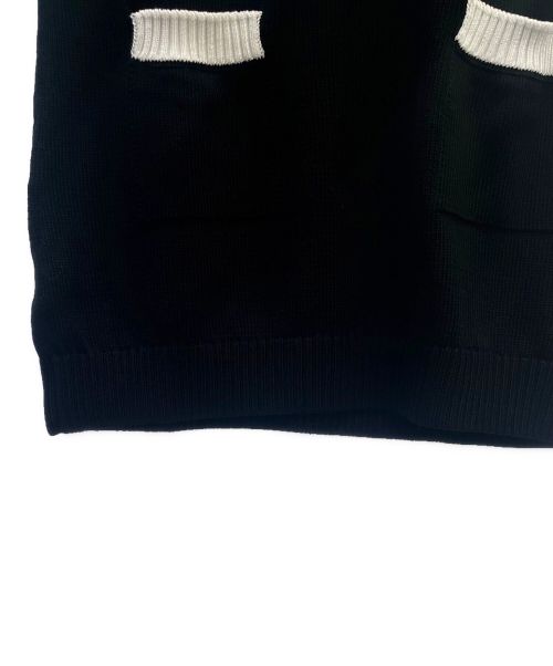 PRADA（プラダ）PRADA (プラダ) ロゴニットミニワンピース ブラック サイズ:40の古着・服飾アイテム