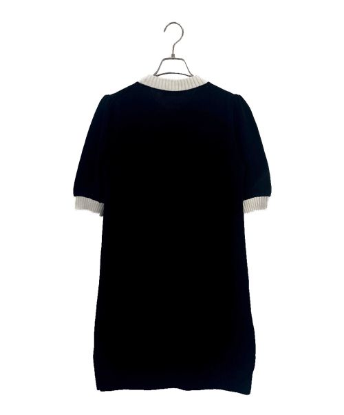 PRADA（プラダ）PRADA (プラダ) ロゴニットミニワンピース ブラック サイズ:40の古着・服飾アイテム