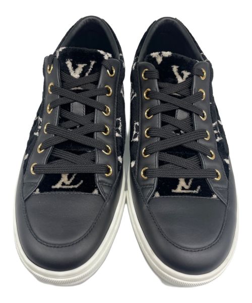 LOUIS VUITTON（ルイ ヴィトン）LOUIS VUITTON (ルイ ヴィトン) ステラーライン モノグラム ベロアスニーカー ブラック サイズ:36 1/2の古着・服飾アイテム
