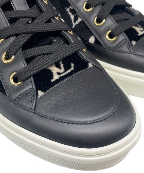 LOUIS VUITTON（ルイ ヴィトン）LOUIS VUITTON (ルイ ヴィトン) ステラーライン モノグラム ベロアスニーカー ブラック サイズ:36 1/2の古着・服飾アイテム