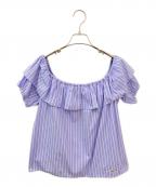 MIU MIUミュウミュウ）の古着「フリルブラウス」｜スカイブルー