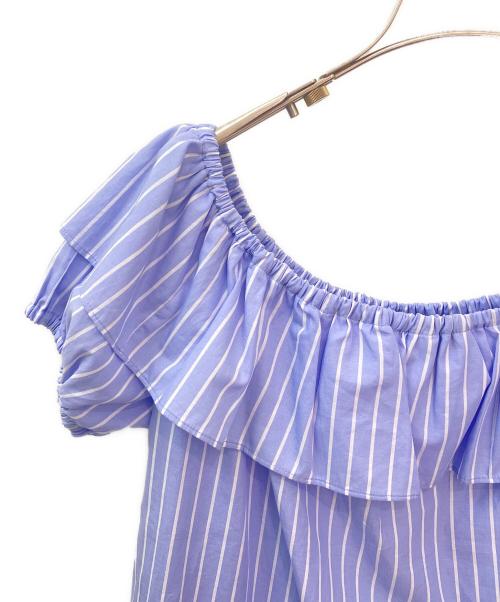 MIU MIU（ミュウミュウ）MIU MIU (ミュウミュウ) フリルブラウス スカイブルー サイズ:42の古着・服飾アイテム