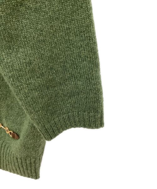 GUCCI（グッチ）GUCCI (グッチ) カシミヤビットニット オリーブ サイズ:Sの古着・服飾アイテム