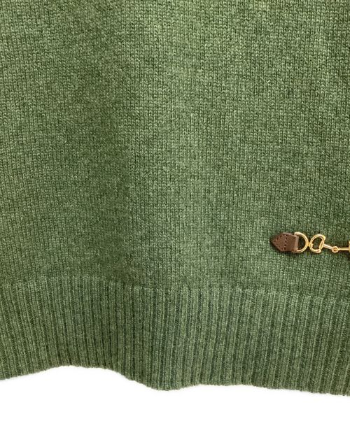 GUCCI（グッチ）GUCCI (グッチ) カシミヤビットニット オリーブ サイズ:Sの古着・服飾アイテム