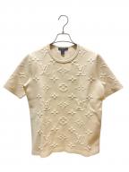 LOUIS VUITTONルイ ヴィトン）の古着「エンボスモノグラムTシャツ」｜ベージュ