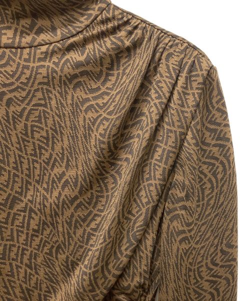 FENDI（フェンディ）FENDI (フェンディ) ショート丈ズッカトラックジャケット ブラウン サイズ:38の古着・服飾アイテム