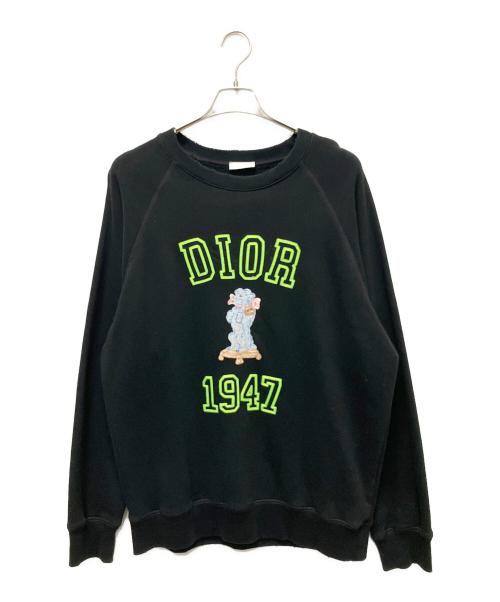 Dior（ディオール）Dior (ディオール) ダメージ加工Boddyリラックスフィットスウェット ブラック サイズ:Lの古着・服飾アイテム