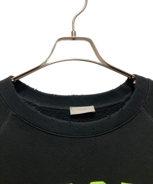 Dior（ディオール）Dior (ディオール) ダメージ加工Boddyリラックスフィットスウェット ブラック サイズ:Lの古着・服飾アイテム