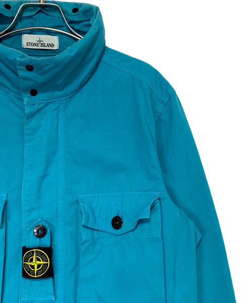 STONE ISLAND（ストーンアイランド）STONE ISLAND (ストーンアイランド) コットンコーデュラフィールドジャケット スカイブルー サイズ:Mの古着・服飾アイテム