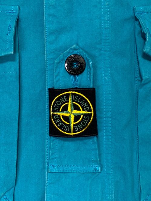 STONE ISLAND（ストーンアイランド）STONE ISLAND (ストーンアイランド) コットンコーデュラフィールドジャケット スカイブルー サイズ:Mの古着・服飾アイテム