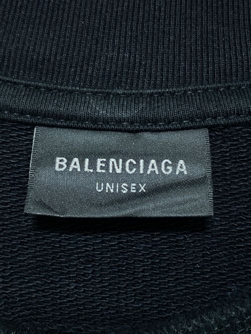 BALENCIAGA（バレンシアガ）BALENCIAGA (バレンシアガ) Layered Sports Round Sweatshirt ブラック サイズ:2の古着・服飾アイテム